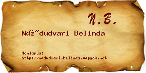 Nádudvari Belinda névjegykártya